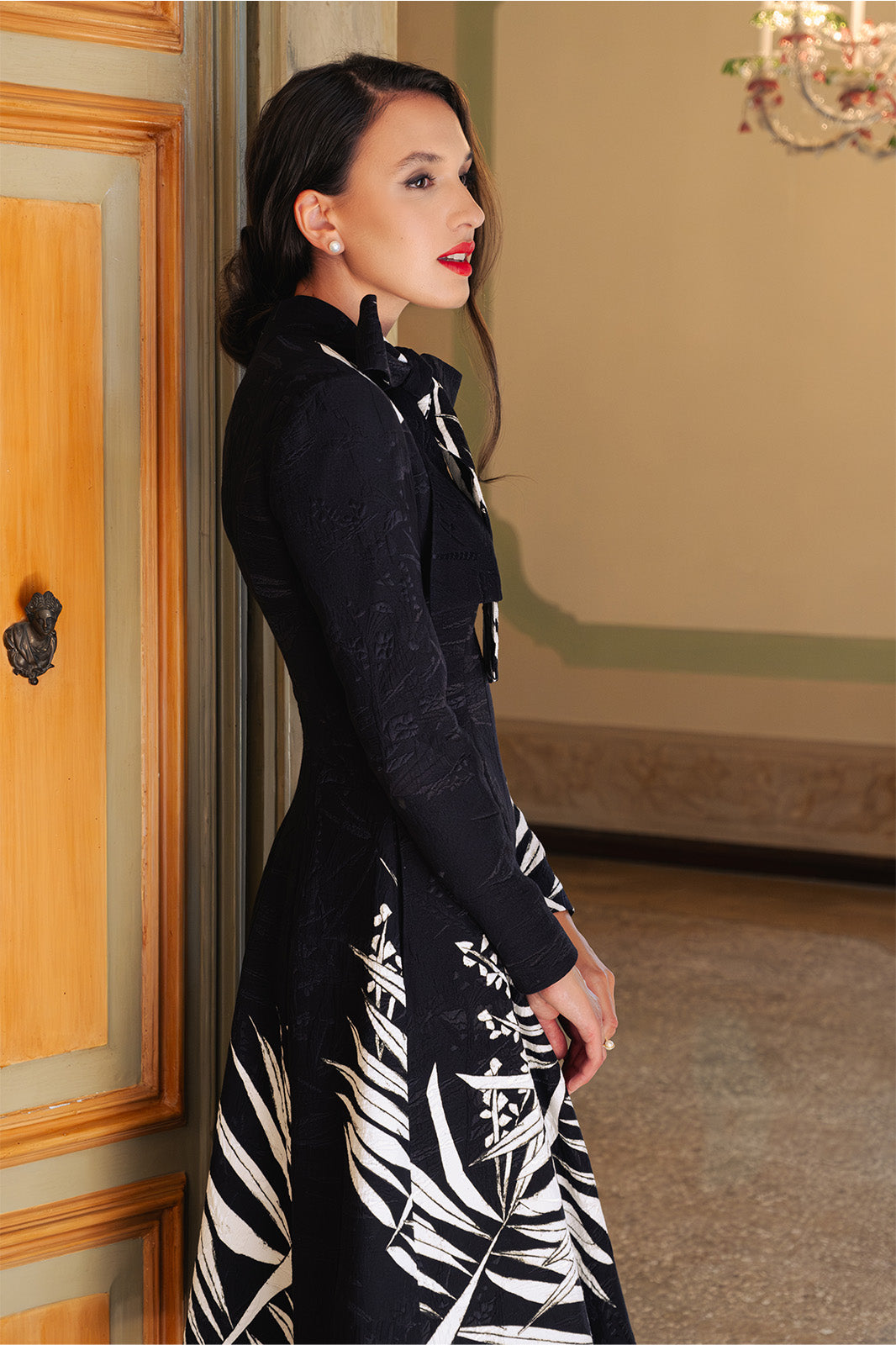 black white print dress Stella Alpina Dress - Elegant Black & White Print Dress | Miriya Love